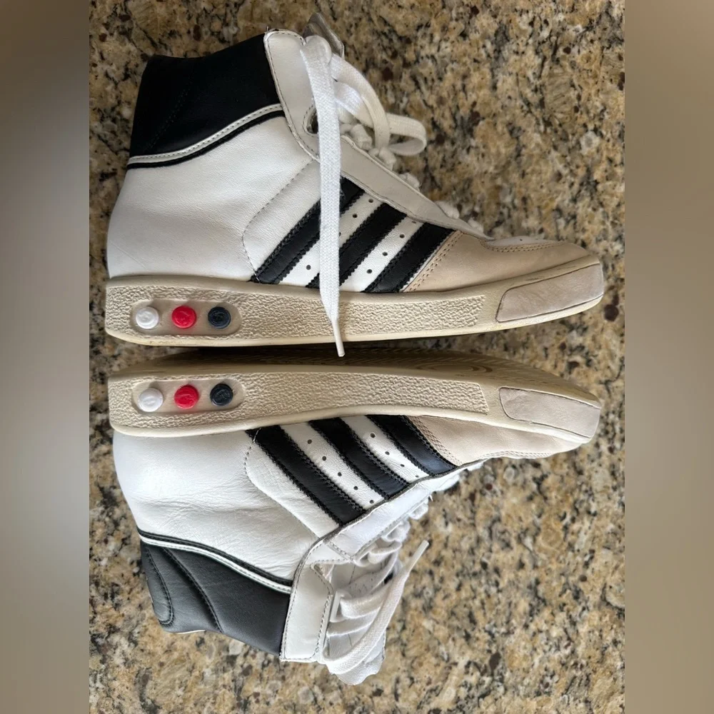 Adidas Originals G.S. ST High Top Sneakers | Vintage Off-White | Men’s 6 - Picture 7 of 13